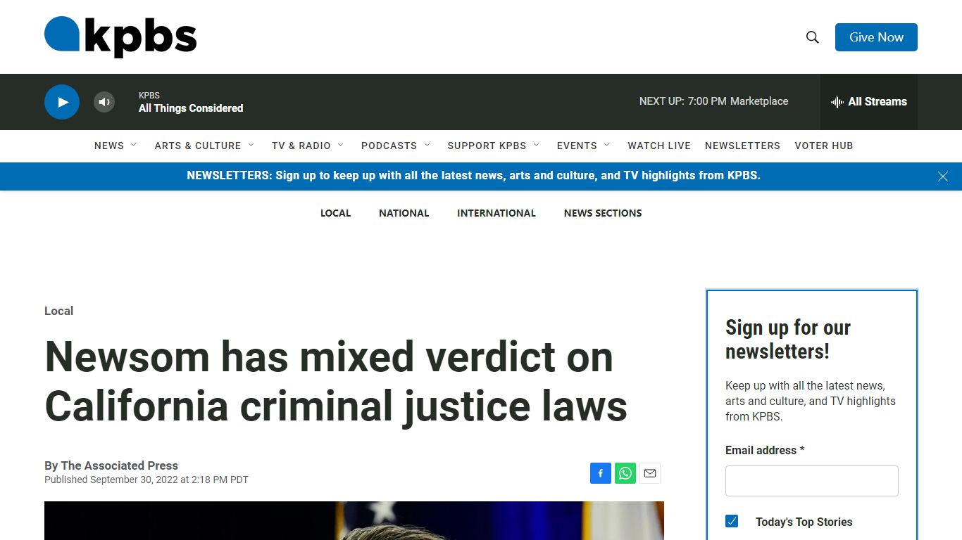 Newsom has mixed verdict on California criminal justice laws